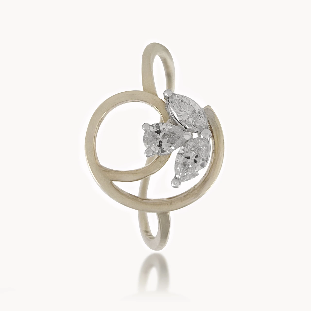 Dewdrop Orbit Diamond Ring