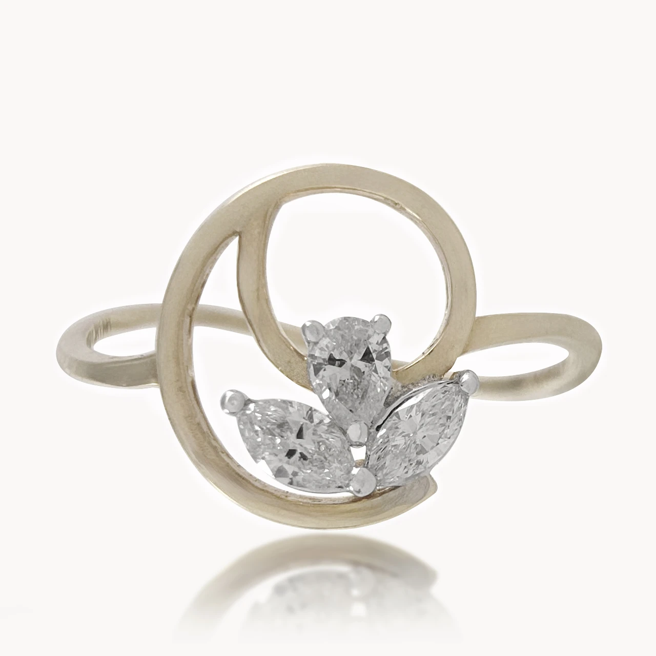 Dewdrop Orbit Diamond Ring