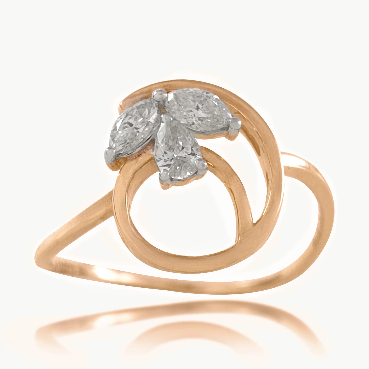 Dewdrop Orbit Diamond Ring