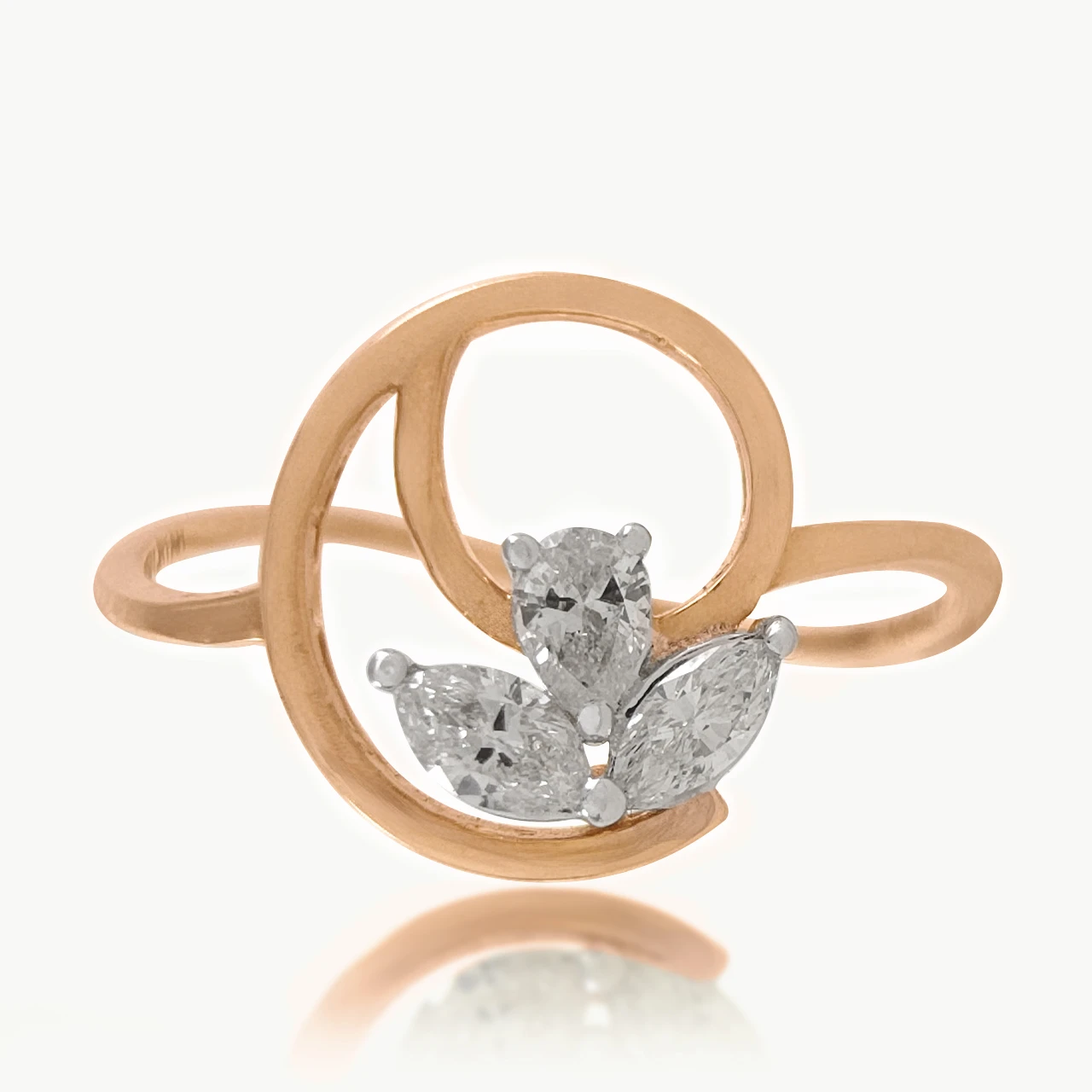 Dewdrop Orbit Diamond Ring