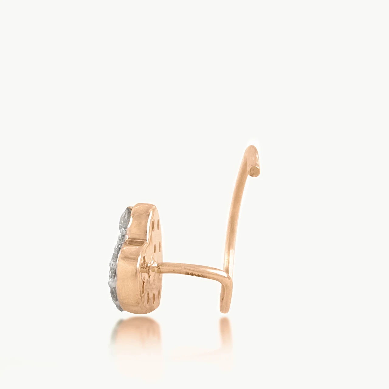 Diamond Heart Nose-pin