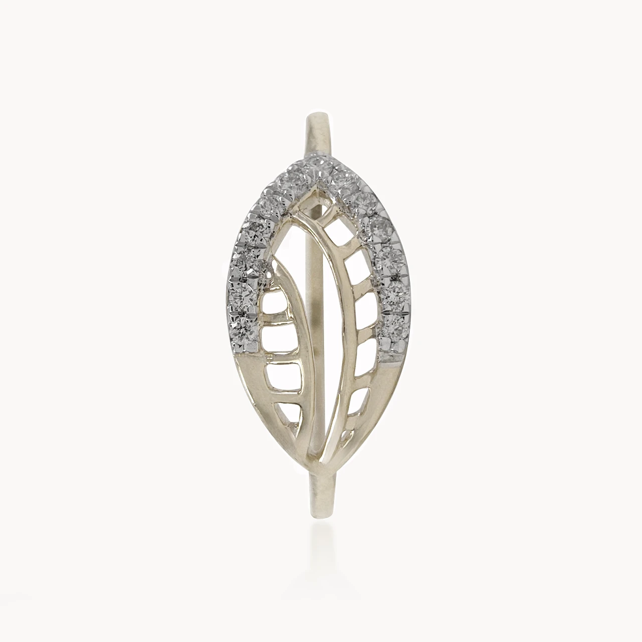 Diamond Leaf Dainty Ring