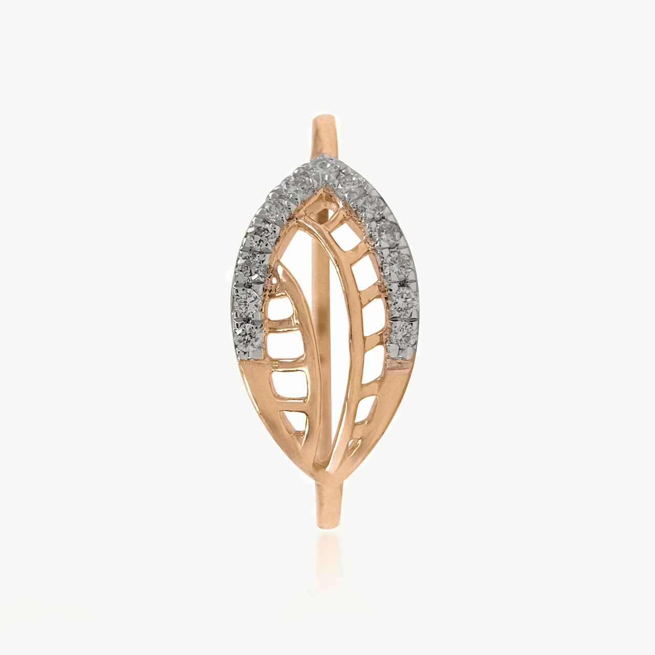 Diamond Leaf Dainty Ring
