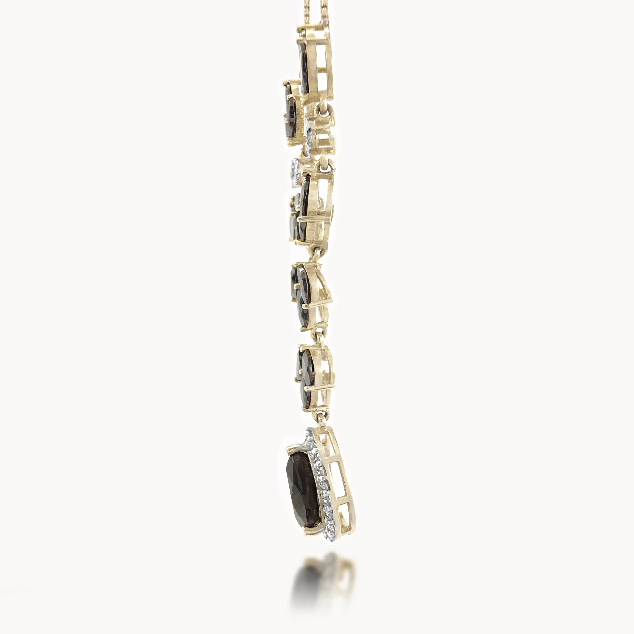 Diamond Mini-necklace With Black Onyx Stone