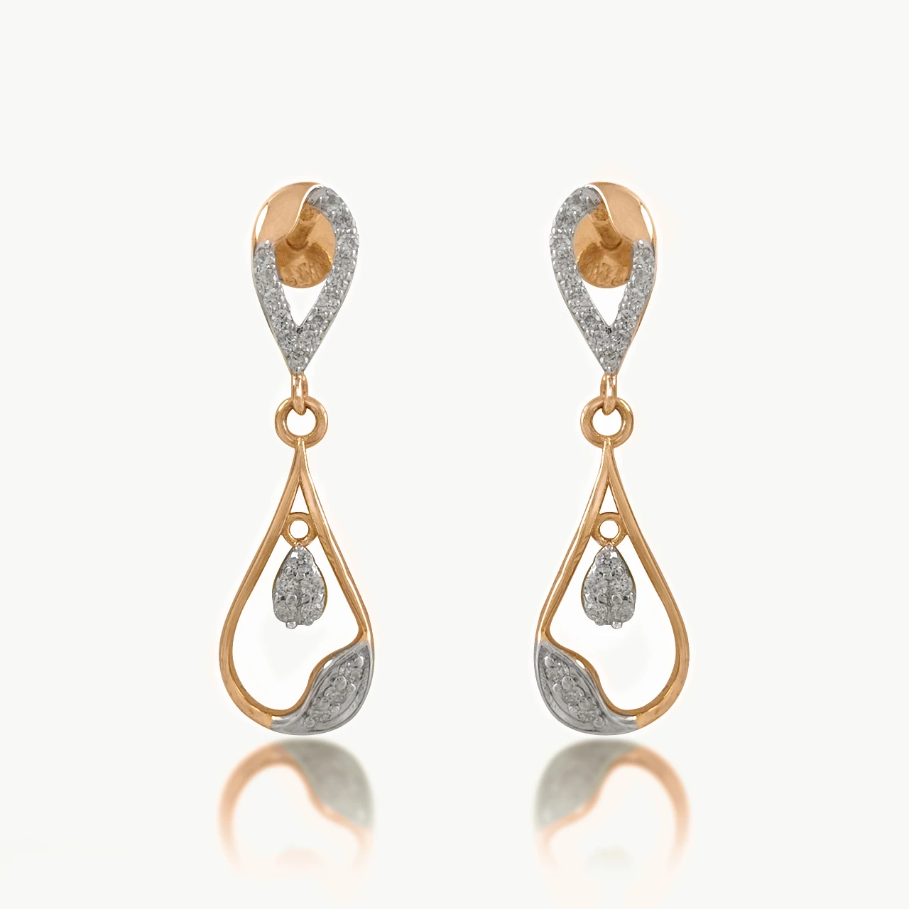 Droplet Design Diamond Earring