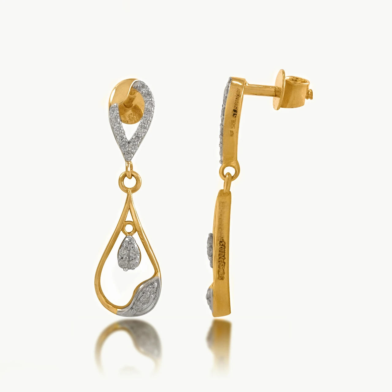 Droplet Design Diamond Earring