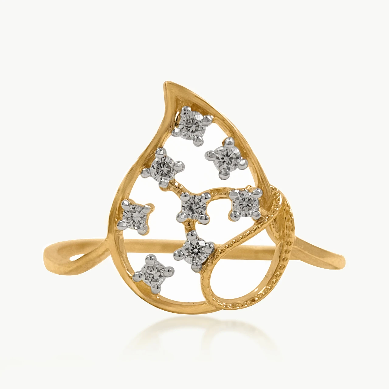 Droplet Duo Diamond Ring