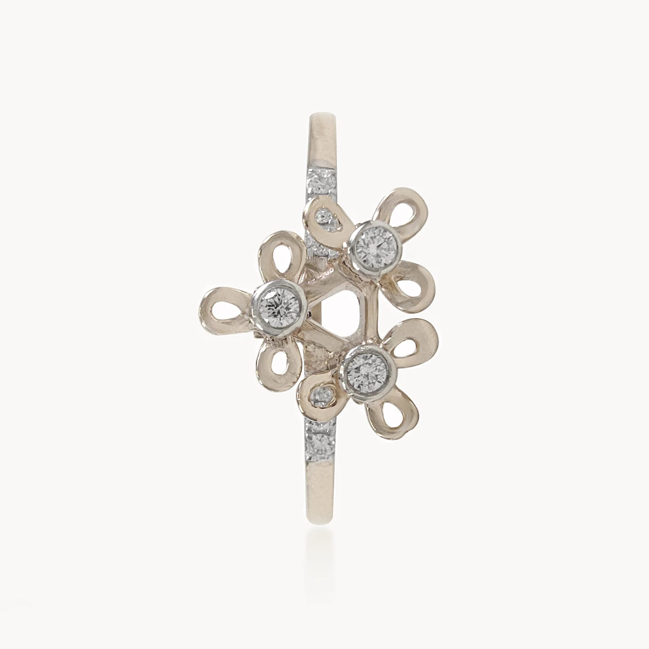 Floral Cluster Diamond Ring