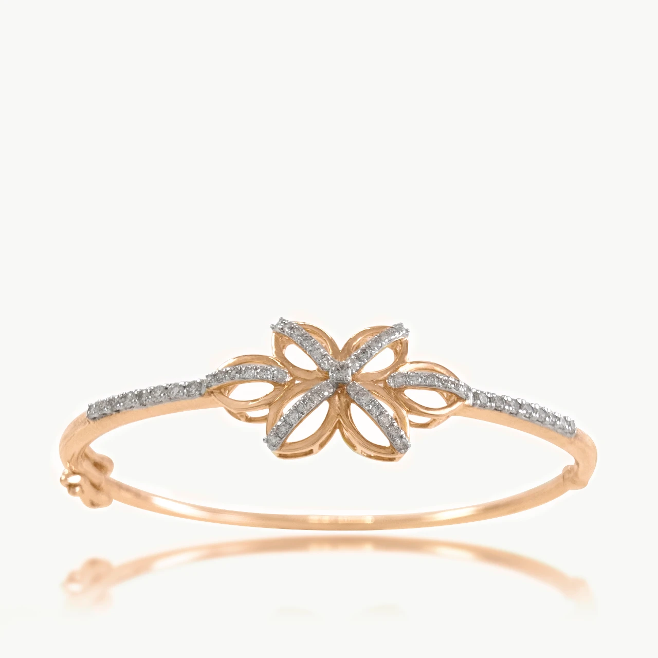 Flower Design Diamond Bracelet