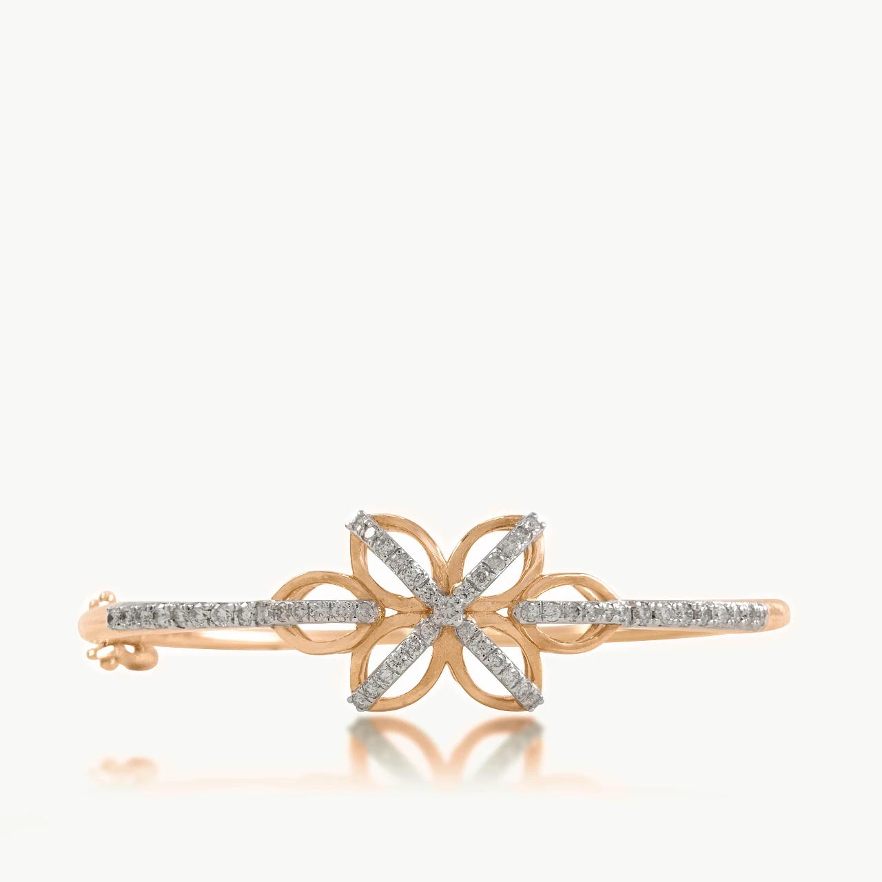 Flower Design Diamond Bracelet