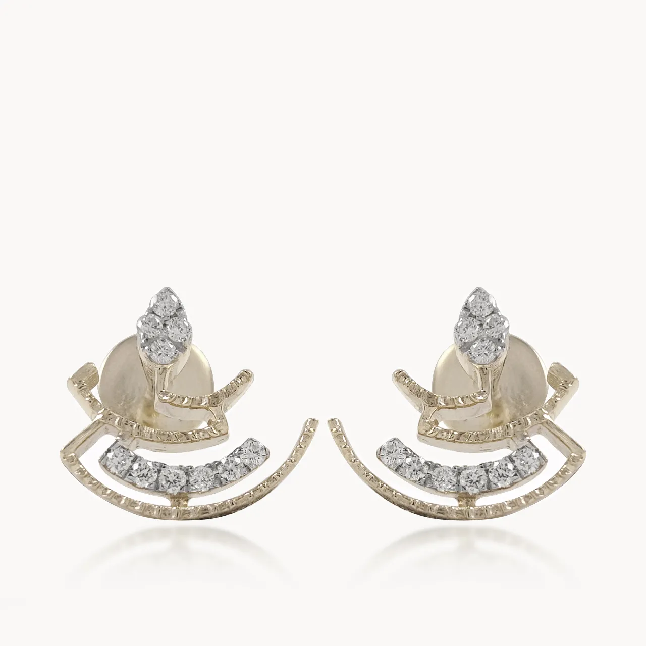 Geoometric Sector Diamond Studs