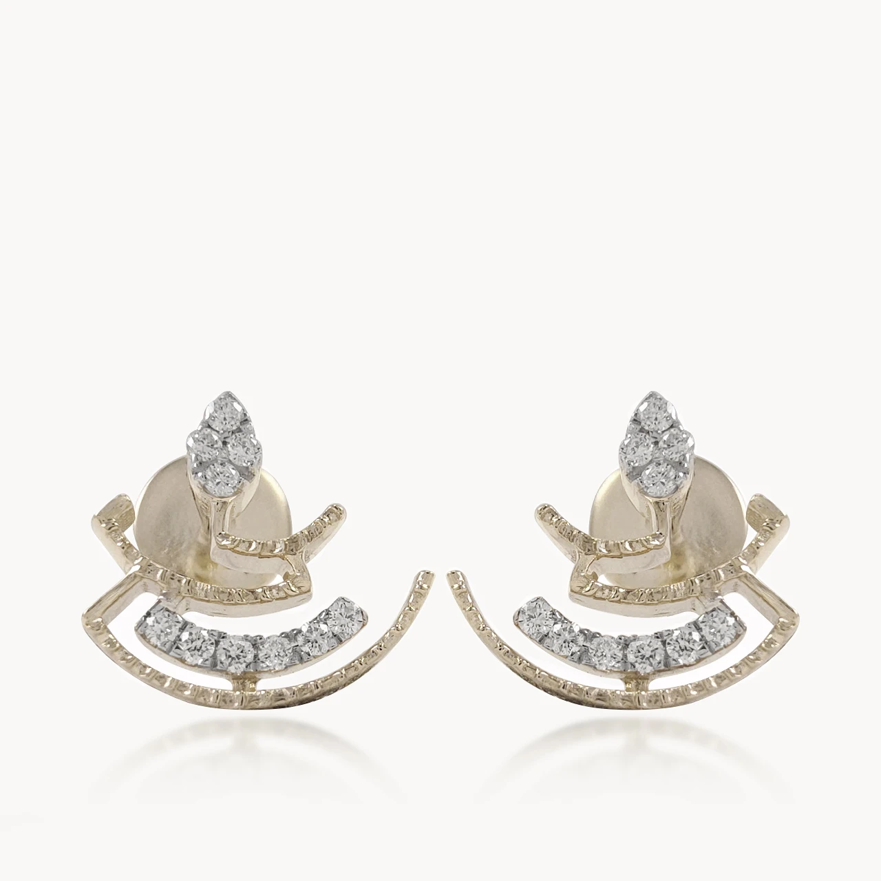 Geoometric Sector Diamond Studs