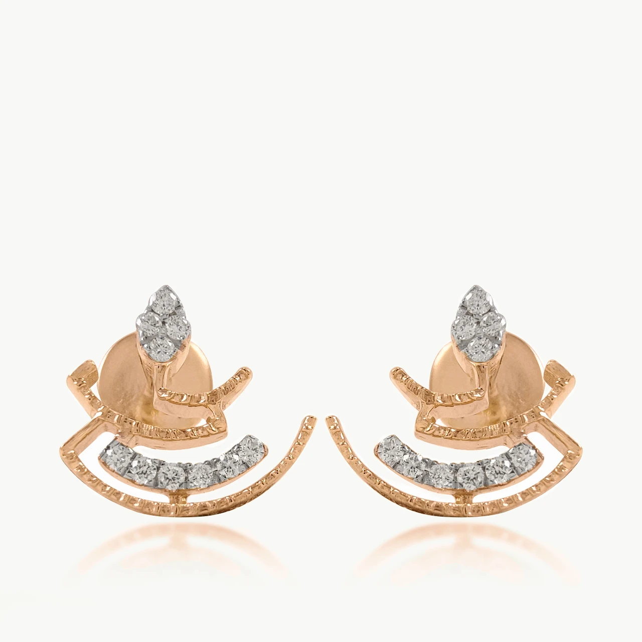 Geoometric Sector Diamond Studs