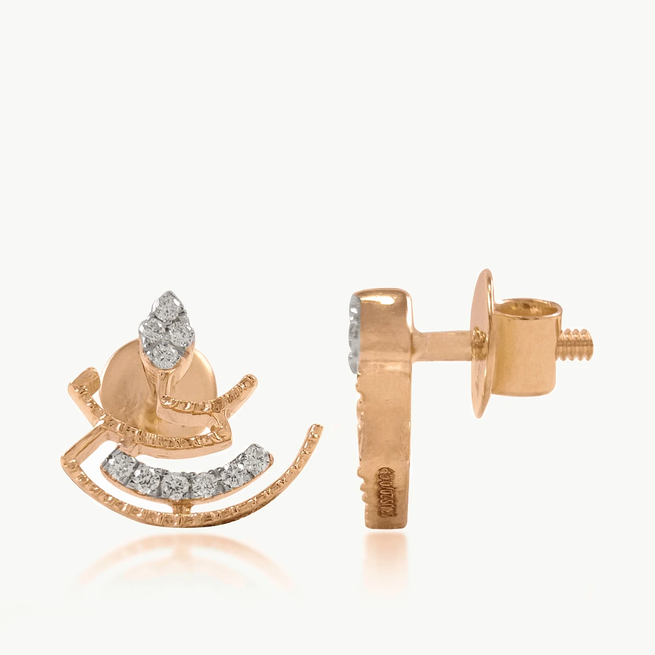 Geoometric Sector Diamond Studs
