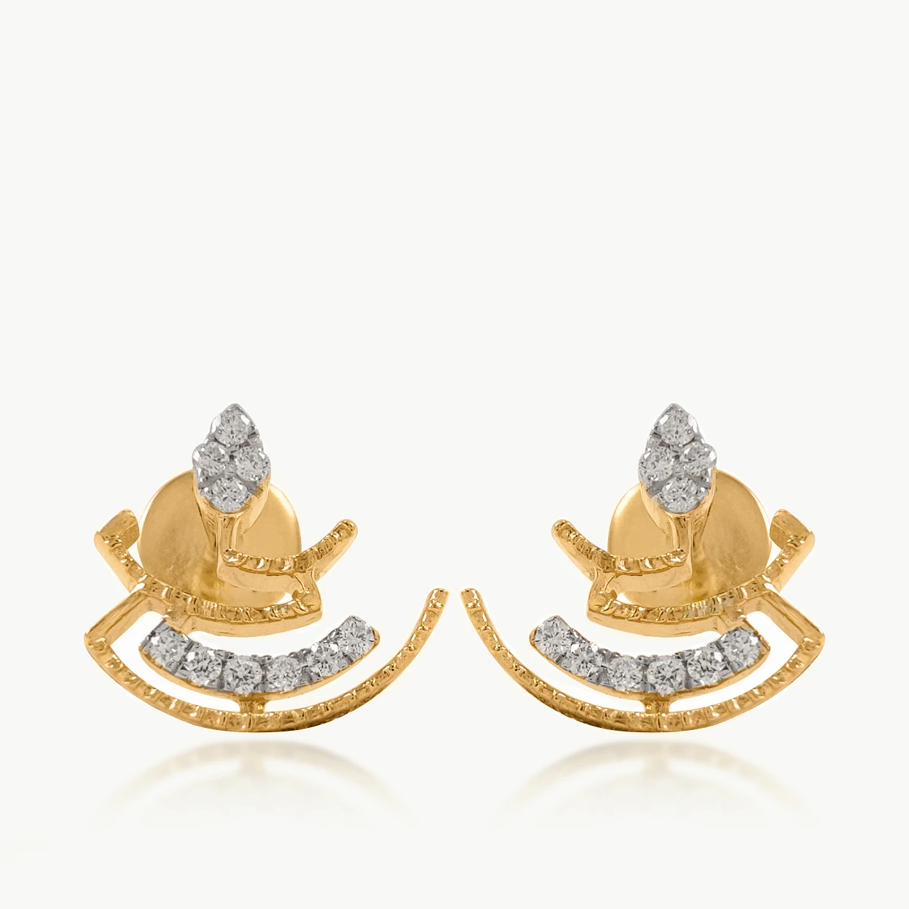 Geoometric Sector Diamond Studs