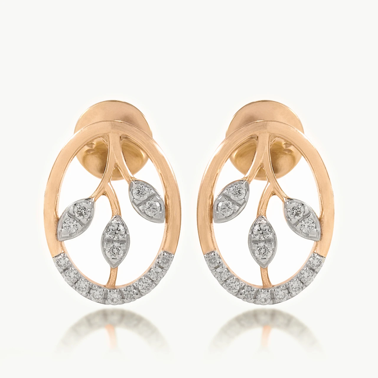 Halo Vine Diamond Earrings