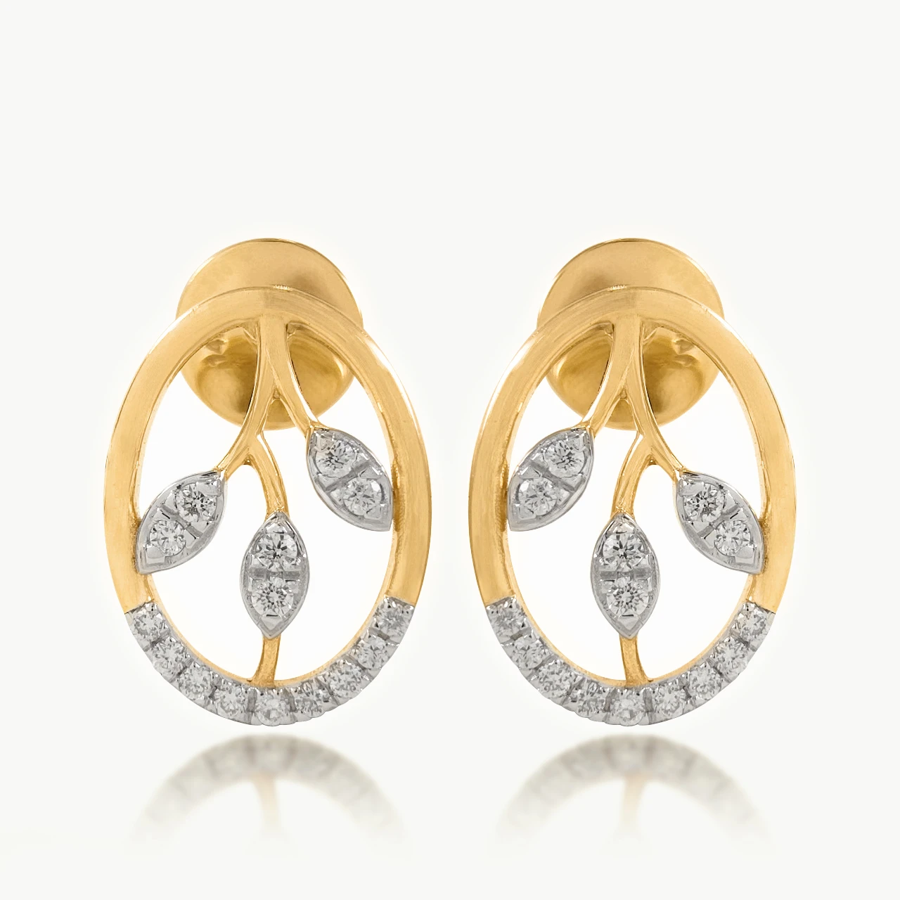 Halo Vine Diamond Earrings