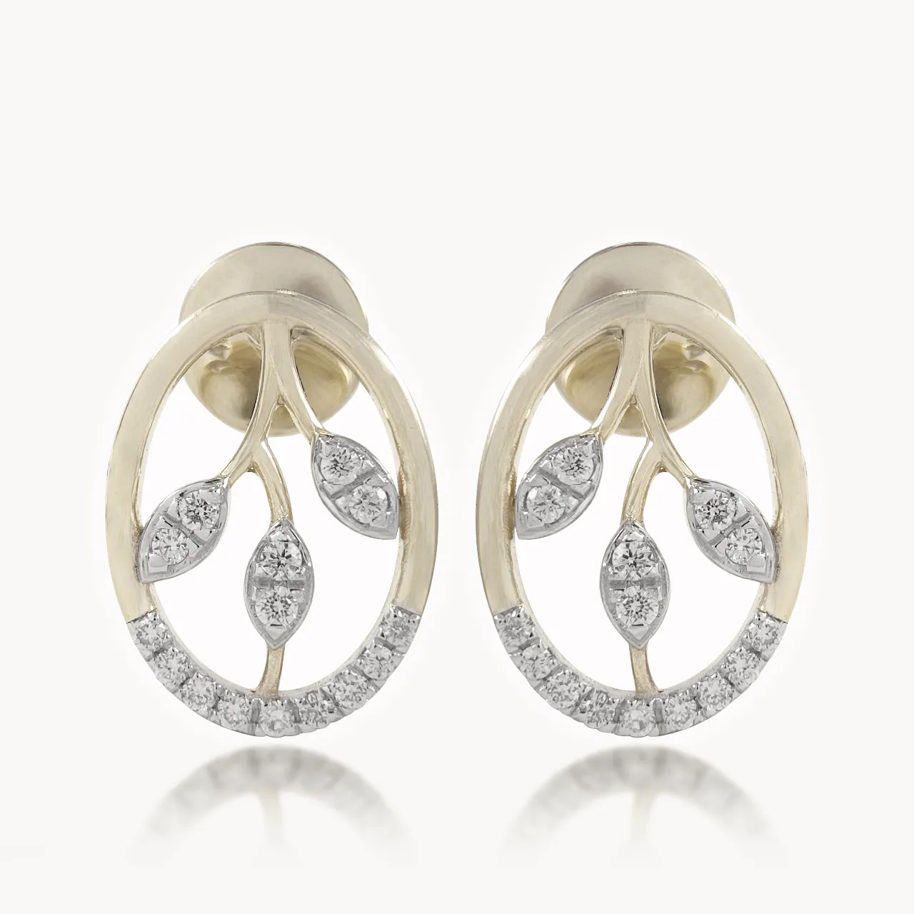 Halo Vine Diamond Earrings