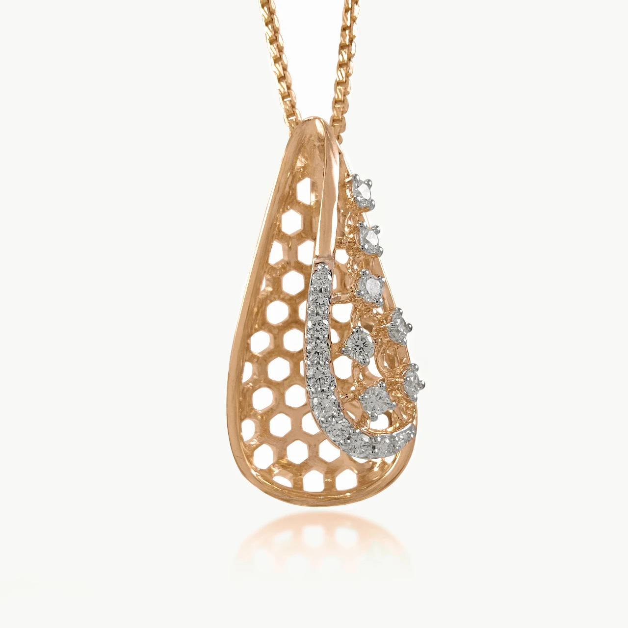 Honeycomb Gleam Diamond Pendant