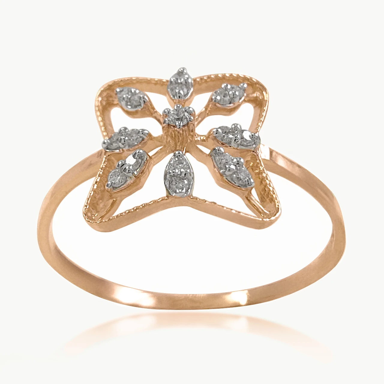 Illusional Marquise Bloom Diamond Ring