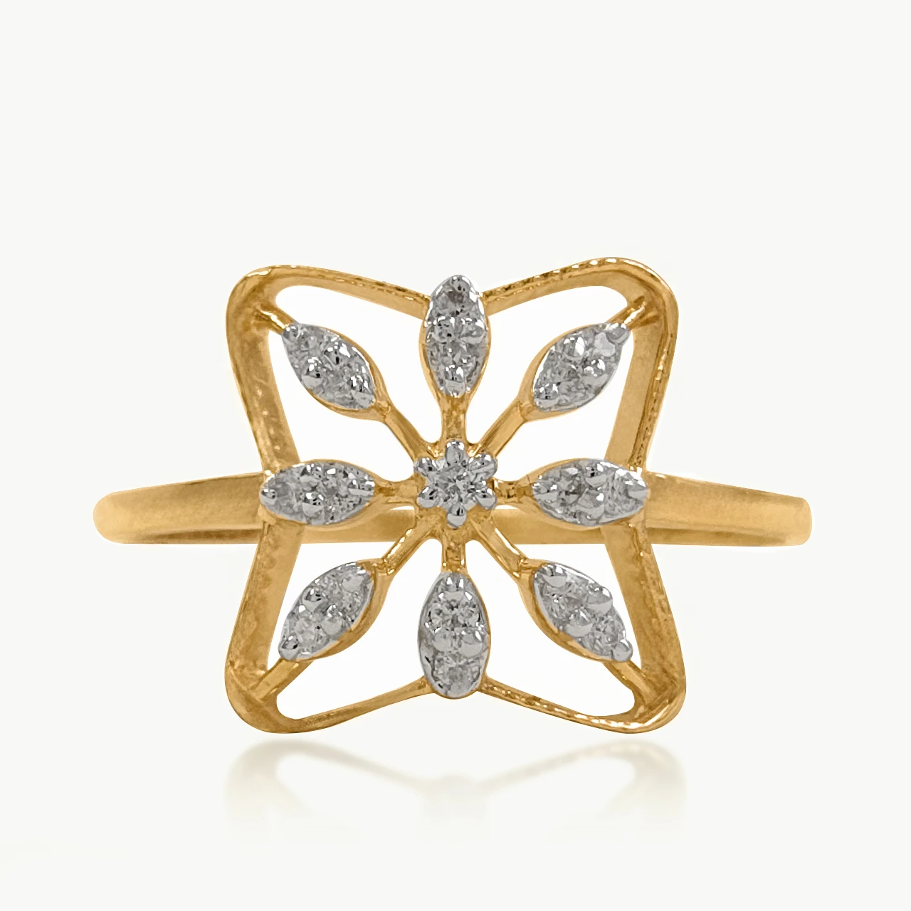 Illusional Marquise Bloom Diamond Ring