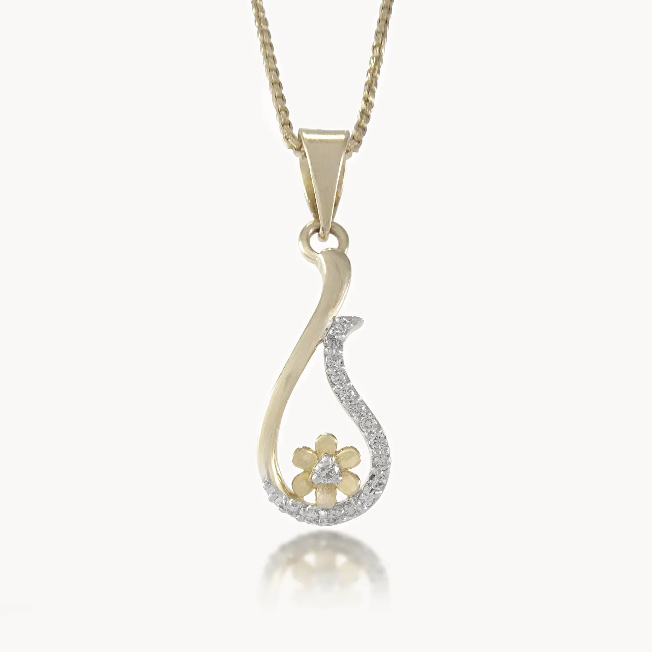 Infinity Flower Diamond Pendant