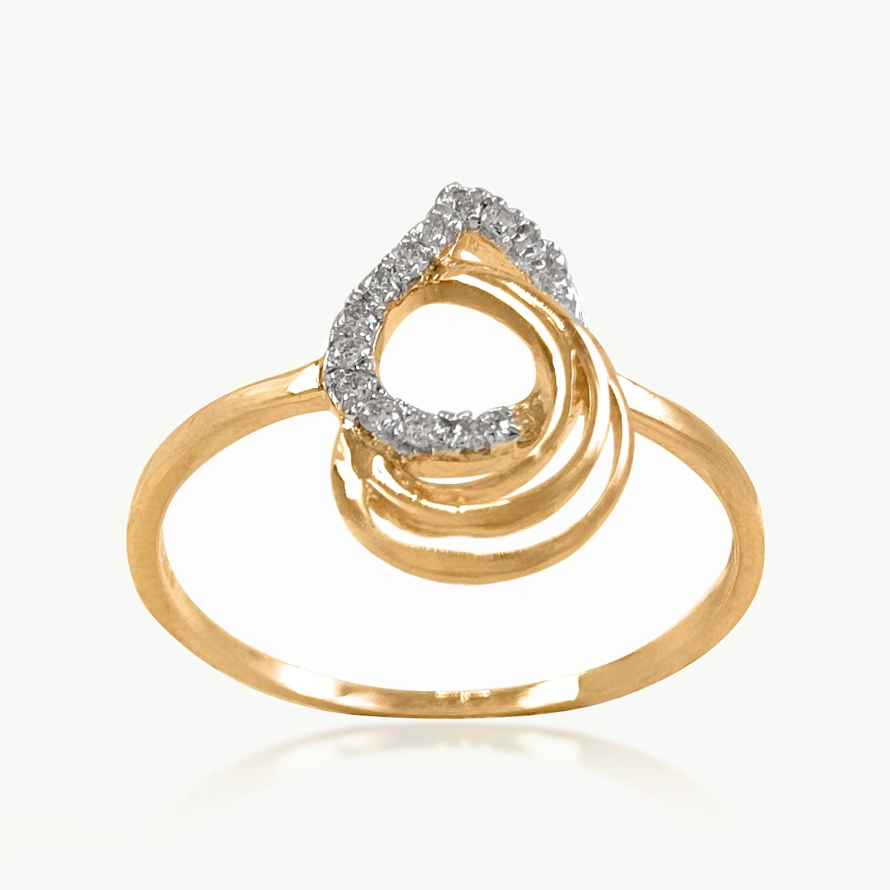 Interlinked Droplet Diamond Ring