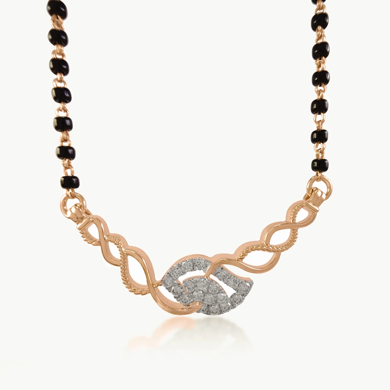 Interwind Diamond Leaf Mangalsutra