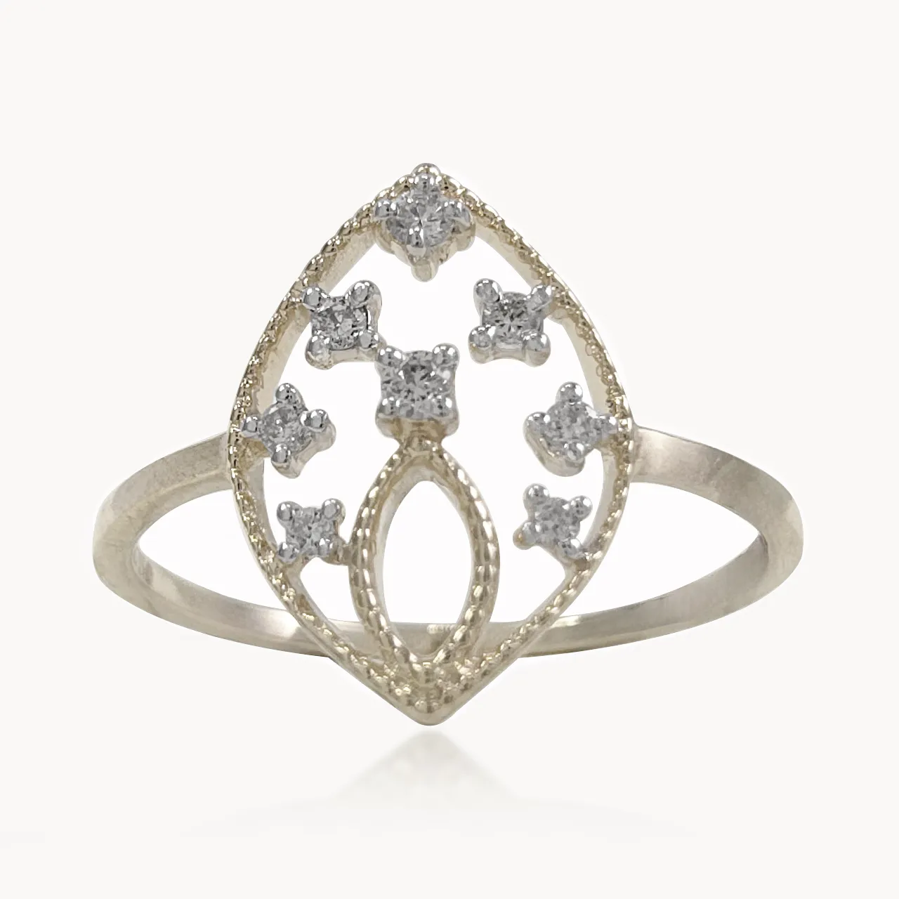 Lattice Bloom Diamond Ring