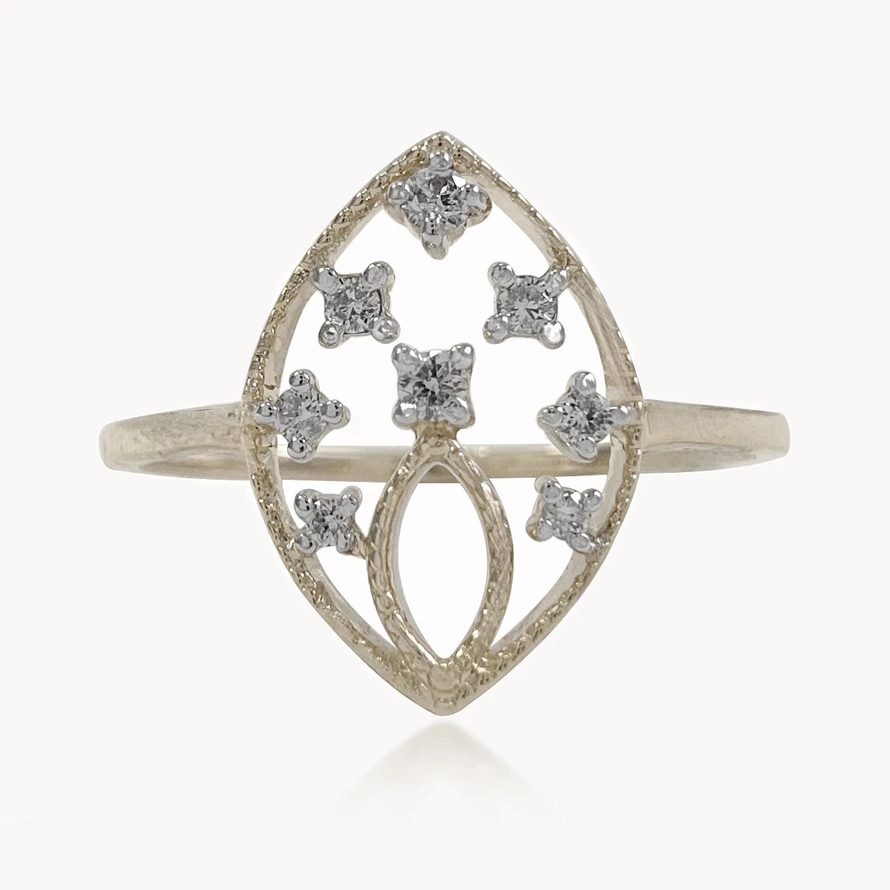 Lattice Bloom Diamond Ring