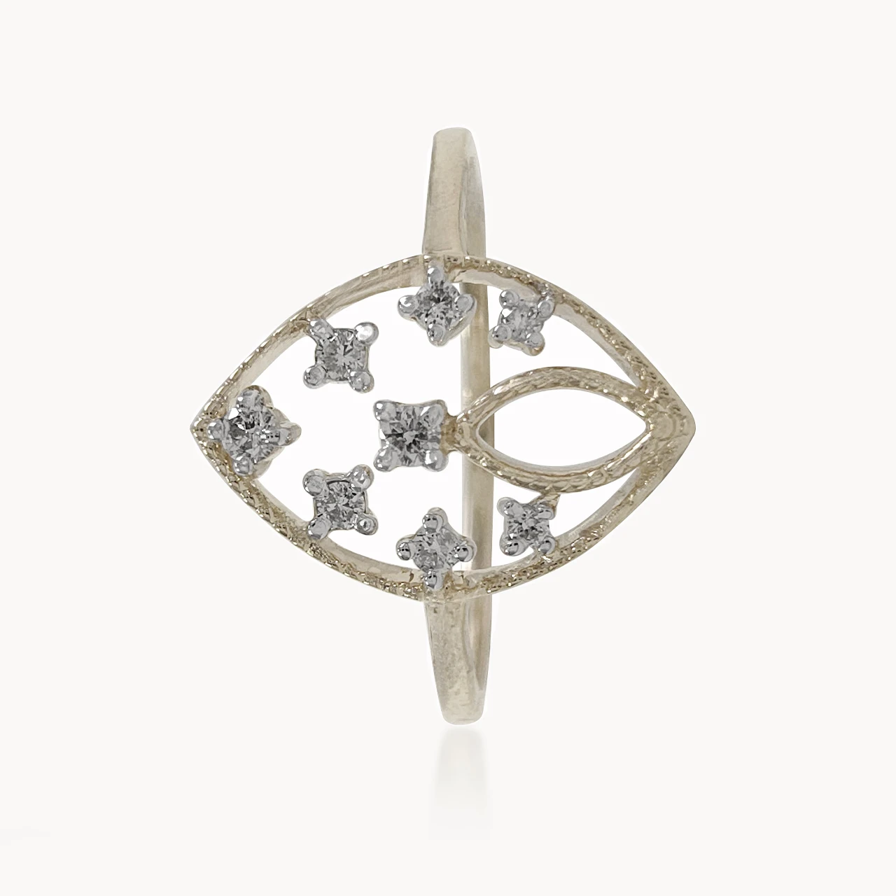 Lattice Bloom Diamond Ring