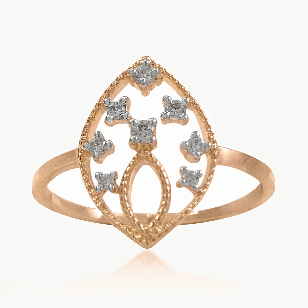 Lattice Bloom Diamond Ring