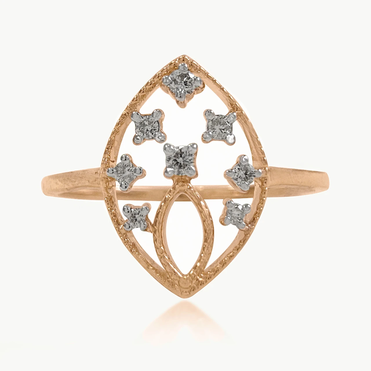 Lattice Bloom Diamond Ring