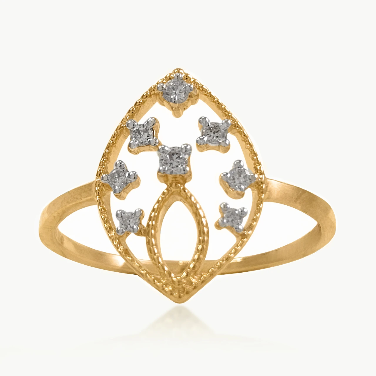 Lattice Bloom Diamond Ring