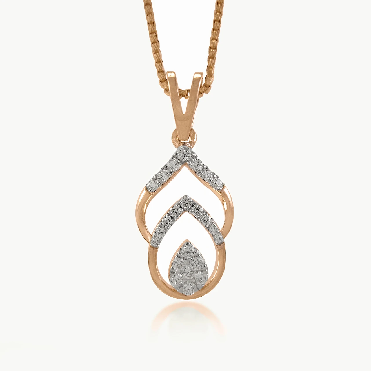 Leaflet Bond Diamond Pendant