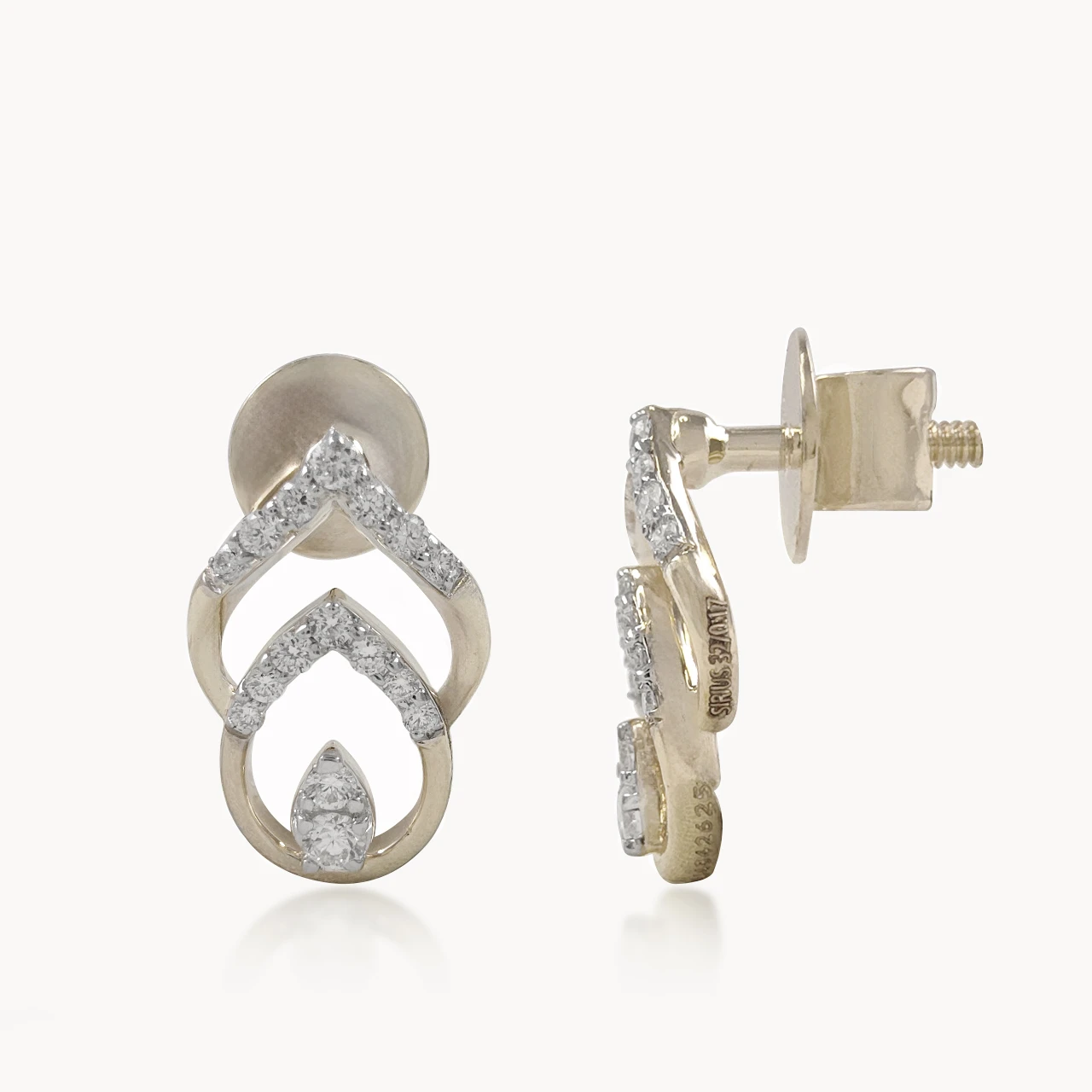 Leaflet Bond Diamond Studs