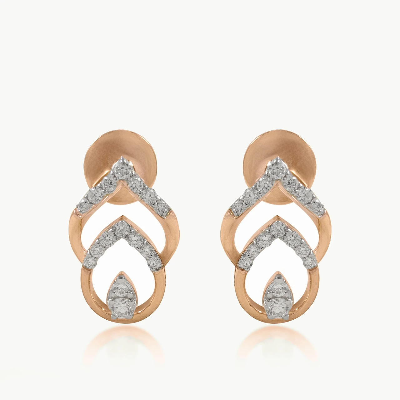 Leaflet Bond Diamond Studs