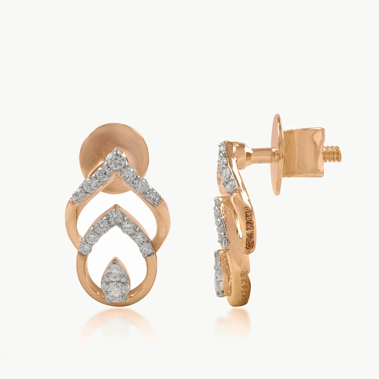 Leaflet Bond Diamond Studs