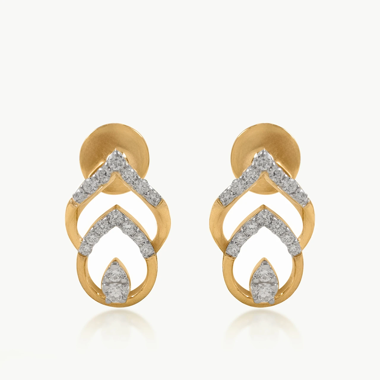 Leaflet Bond Diamond Studs