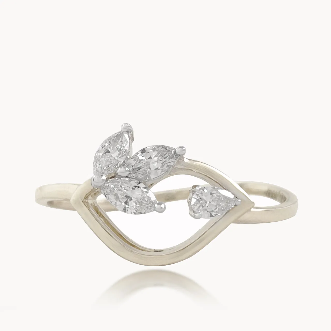Leaflet Marquise Diamond Ring