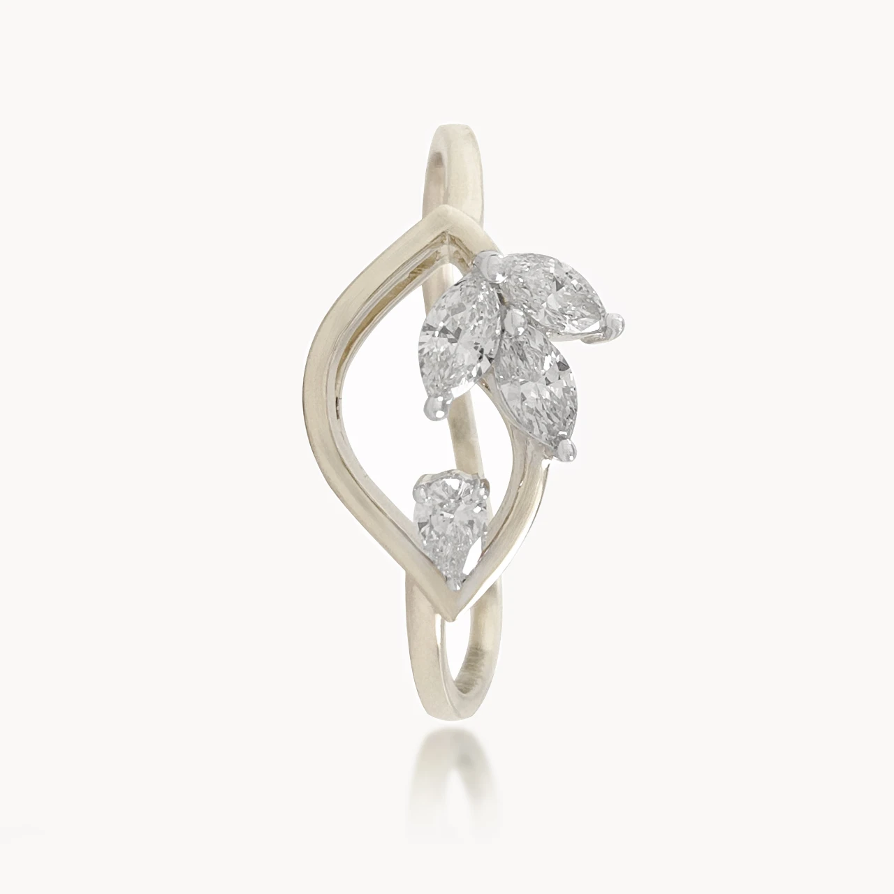 Leaflet Marquise Diamond Ring