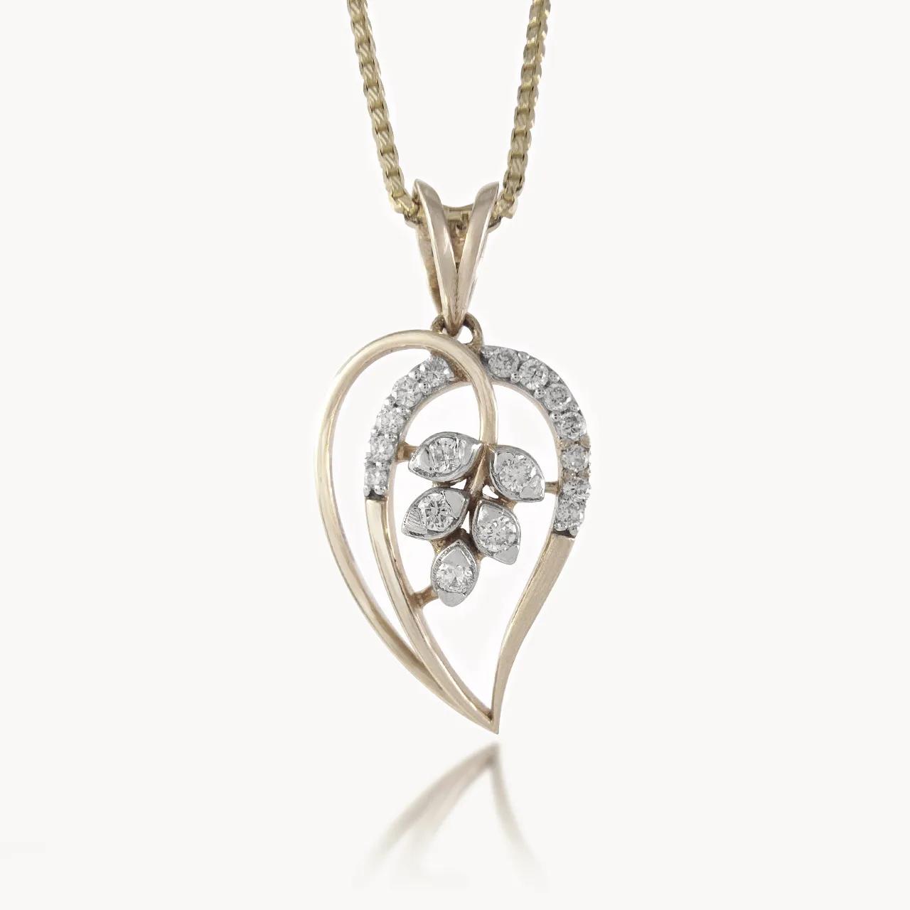 Leilani Petals In Heart Diamond Pendant