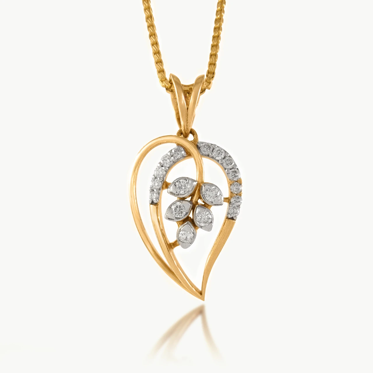 Leilani Petals In Heart Diamond Pendant