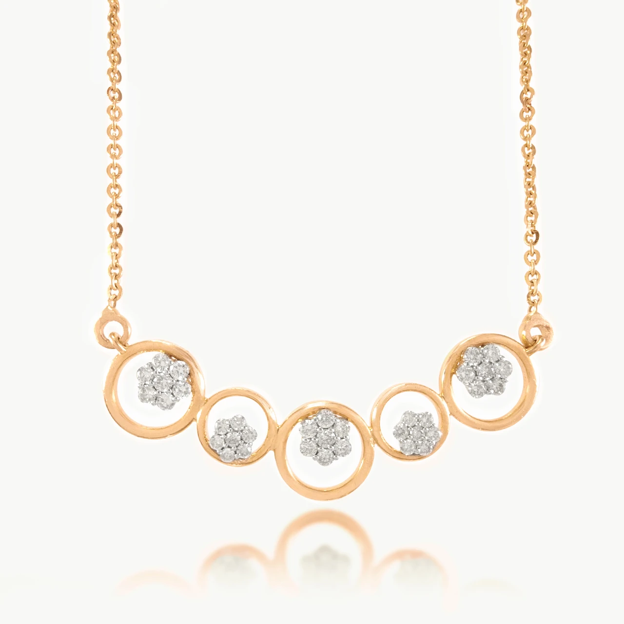 Linear Circular Designs Diamond Mangalsutra