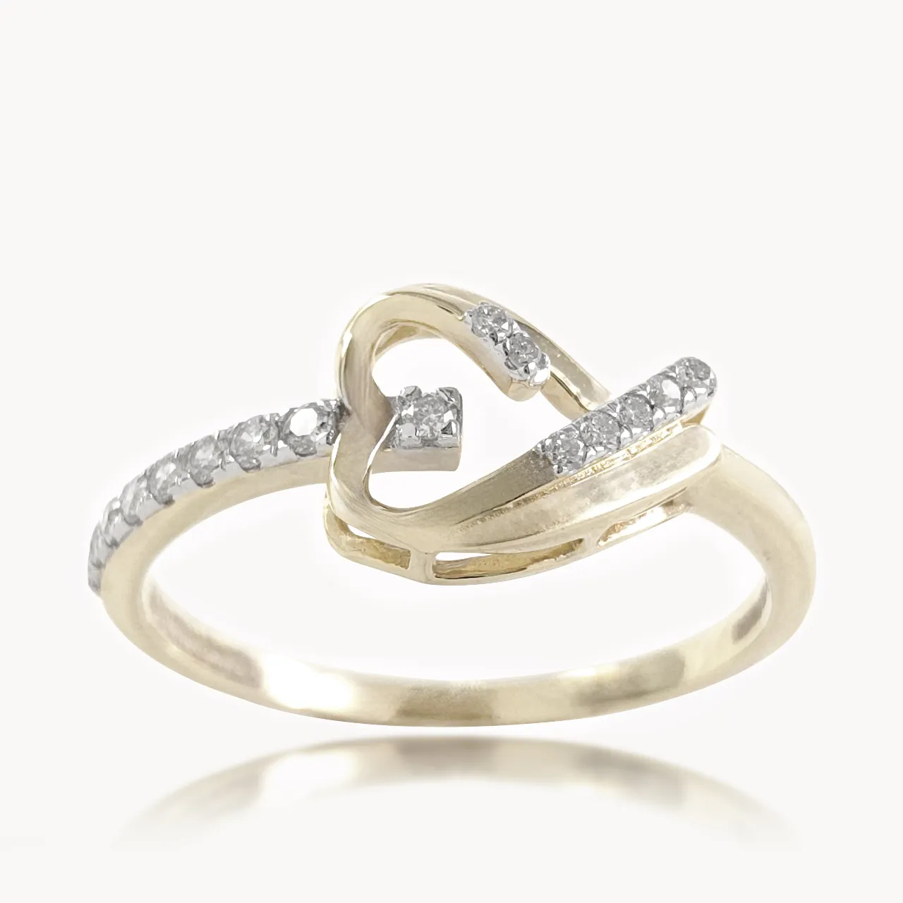 Linear Love Diamond Ring