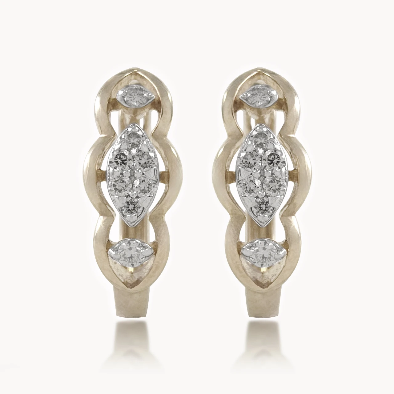 Madhira Round Diamond Bali Earrings