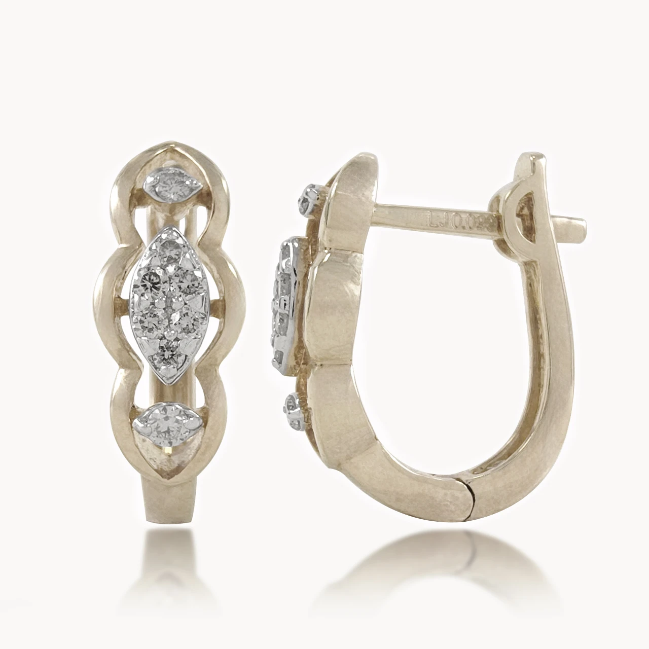 Madhira Round Diamond Bali Earrings