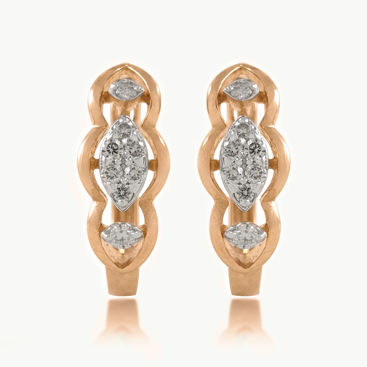 Madhira Round Diamond Bali Earrings