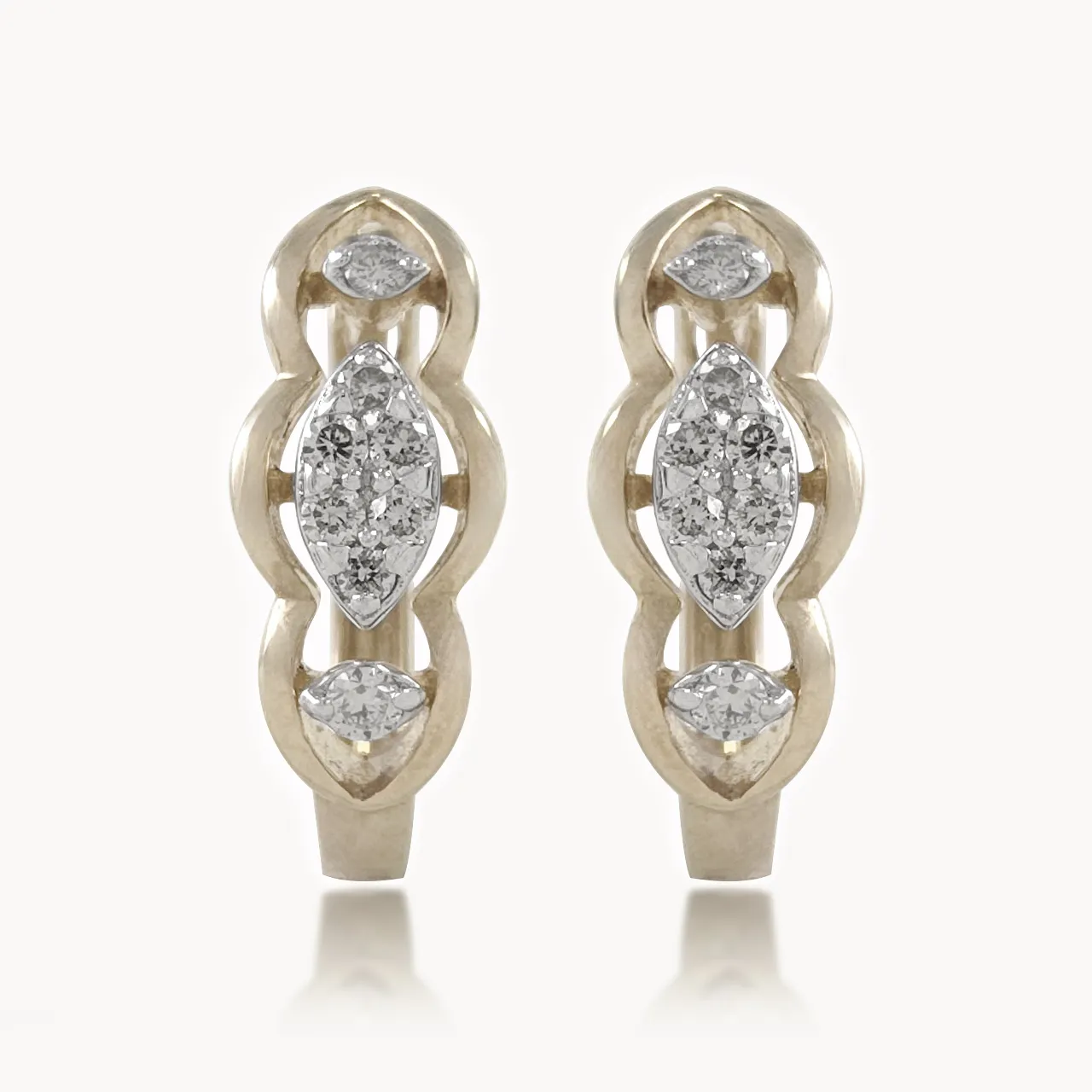 Madhira Round Diamond Bali Earrings
