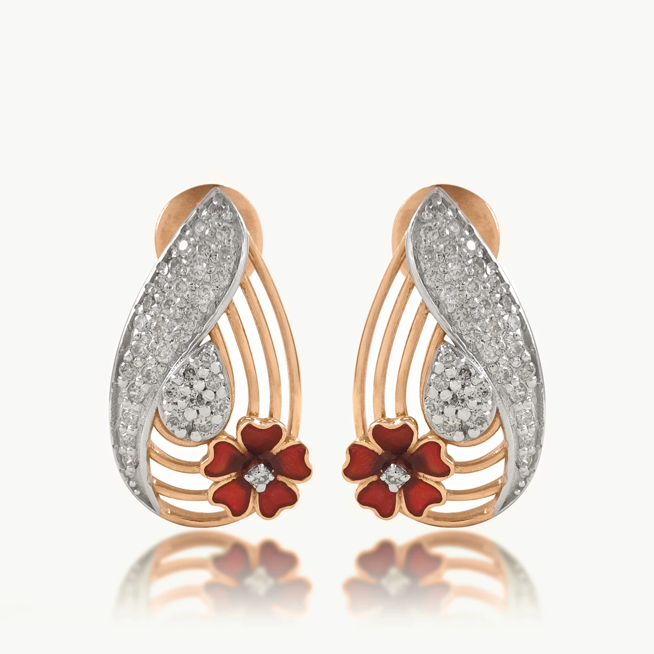 Magnificent Rose Diamond Earrings